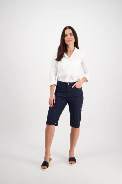Vassalli Poplin Short - Navy