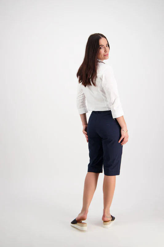 Vassalli Poplin Short - Navy