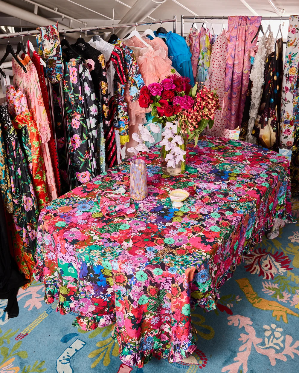 Kip&Co x Romance Was Born Flower Power Pink Tablecloths - 2 Sizes