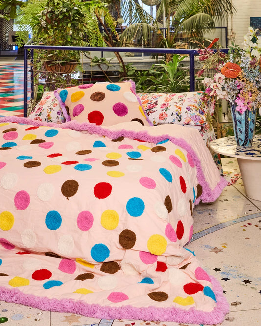 Kip and Co x Romance Was Born Shag Spot Tufted Cushion