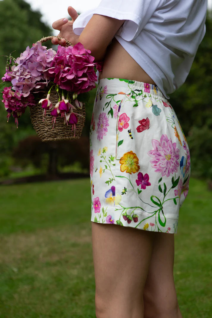 Gem the Label Novie White Dreamscape Shorts