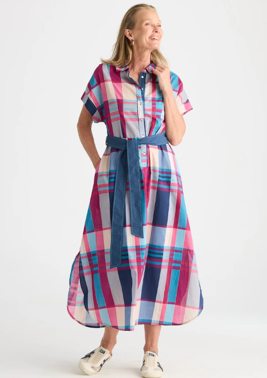 Zaket & Plover Checked Dress - Eclipse