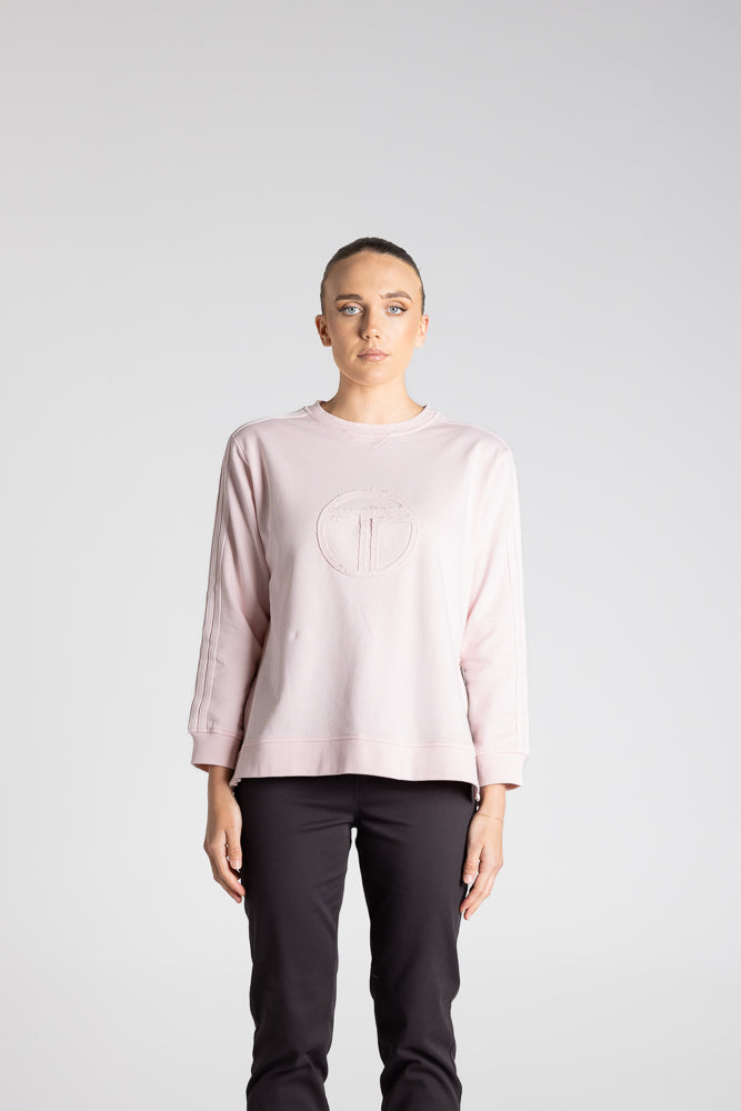 Two T's Dropped Shoulder Logo Sweater