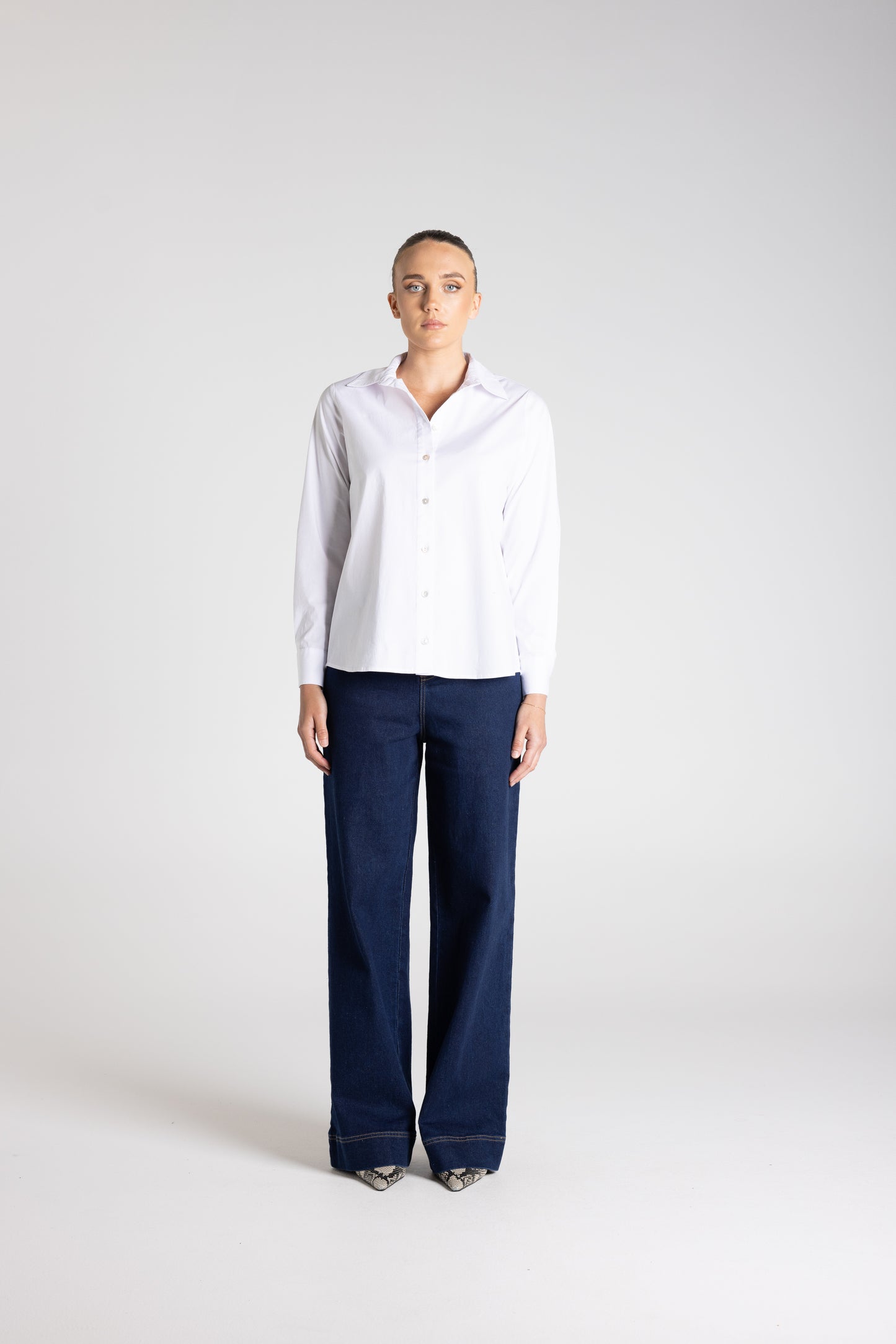 Two T's Classic Cotton Shirt - White