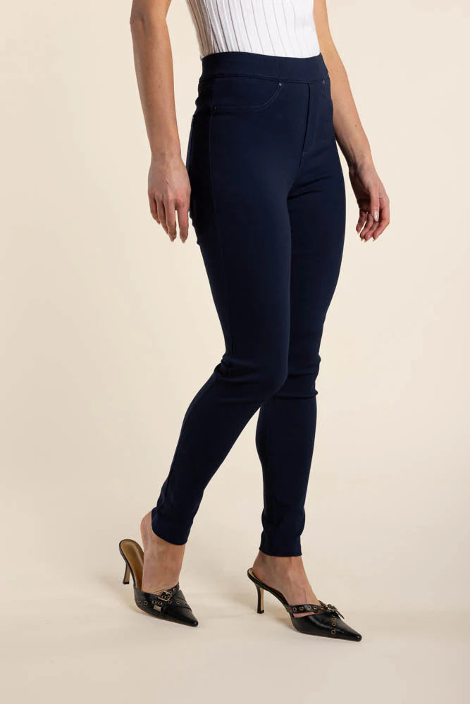Two T's 7/8 Pull On Pant - Navy | Sterling Belle | Women's Clothing Online