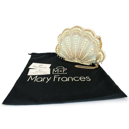 Seaside Luxury Pearl and Beaded Shell Crossbody Handbag