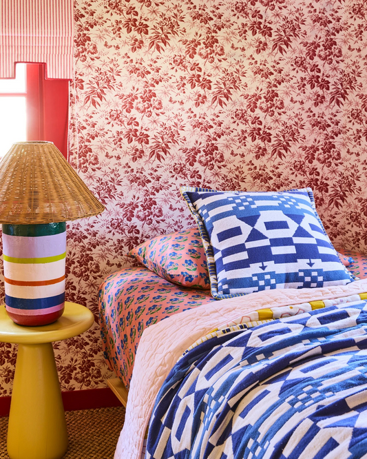 Kip and Co x Anna Spiro Tik Tak Woven Cushion