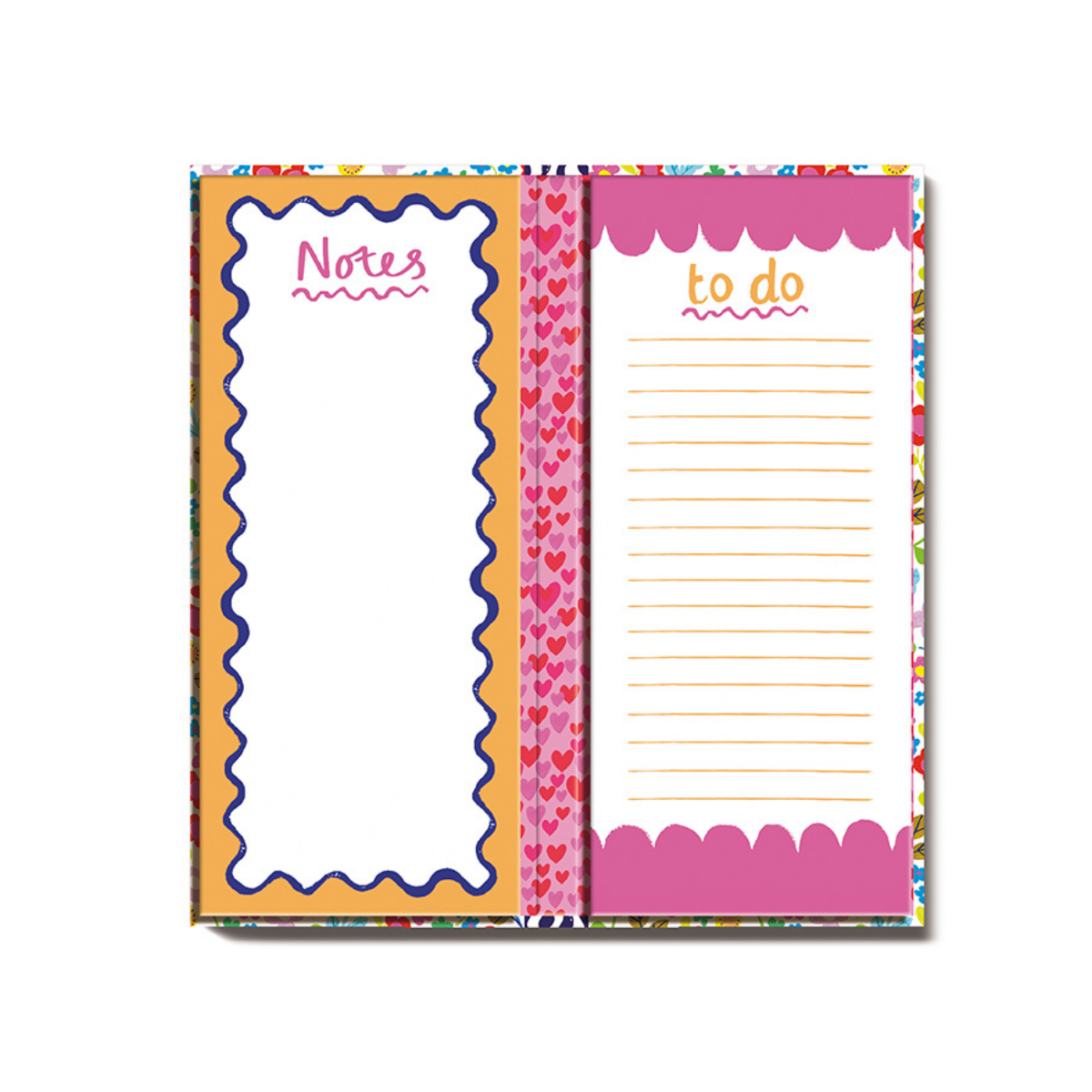 Sticky Note Stationery Set Gift Bright Flowers List