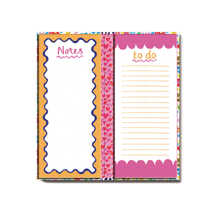 Sticky Note Stationery Set Gift Bright Flowers List