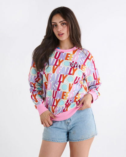 Kip&Co X The Beatles 'All You Need Is Love' Adult Organic Cotton Sweater