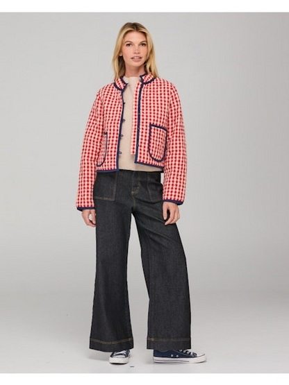 Boom Shankar Mizuki Jacket - Red Seersucker | Sterling Belle | Womens Jackets Online