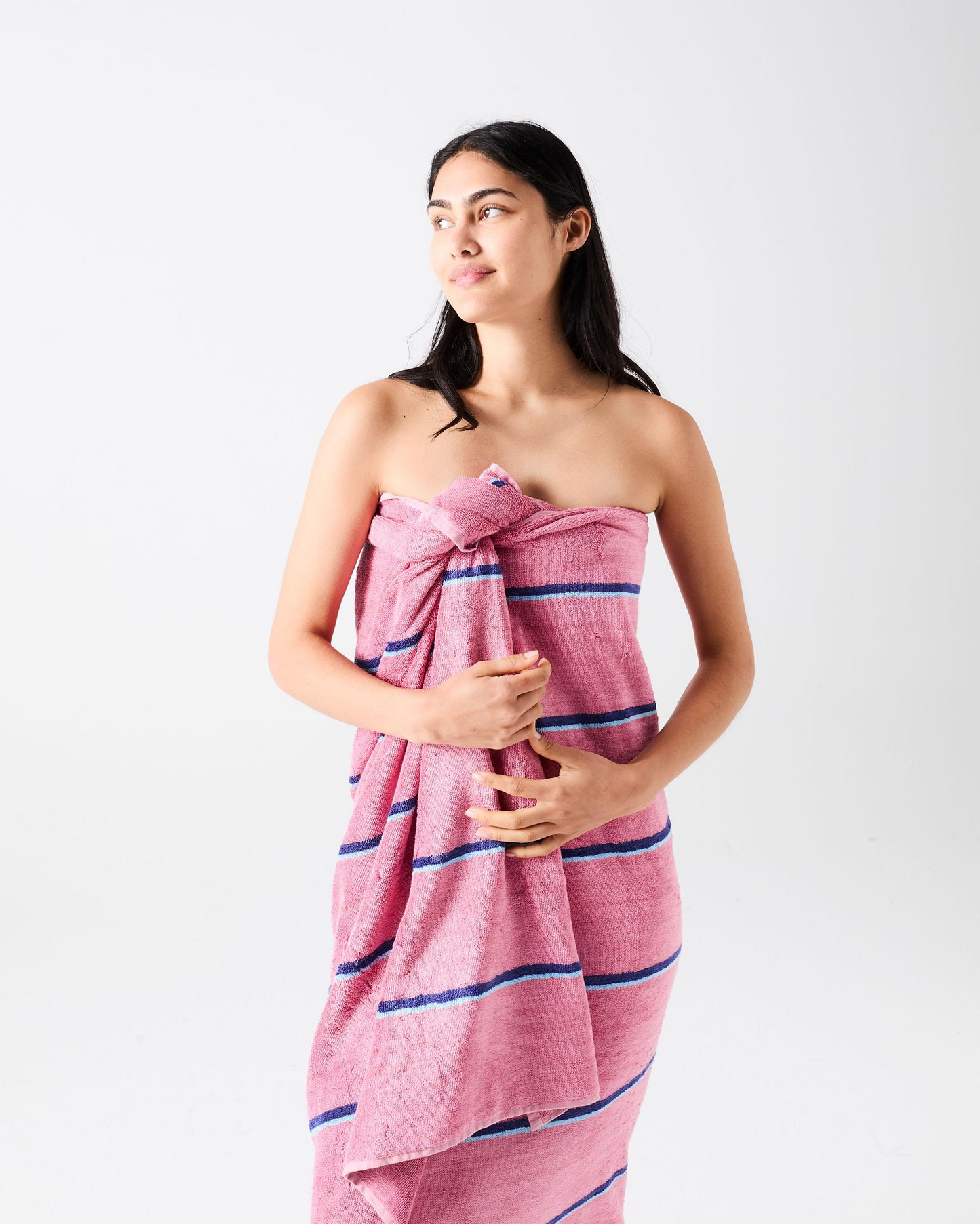 Kip and Co Blushing Stripe Bamboo Bath Sheet