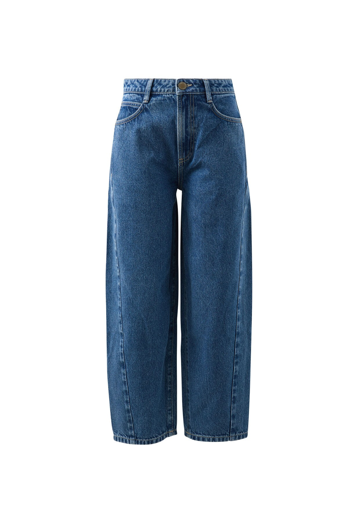 Ceres Life Leah Tapered Barrel Jean - Fresh Indigo