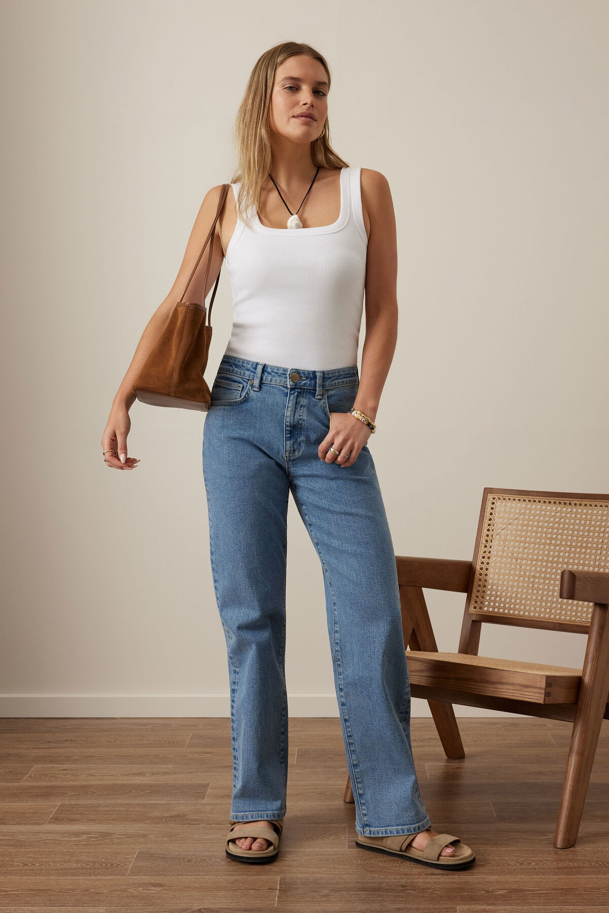Ceres Life Sydney Straight leg Jean Vintage Blue
