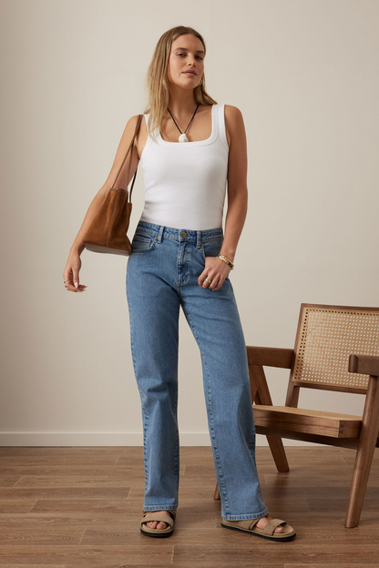 Ceres Life Sydney Straight leg Jean Vintage Blue