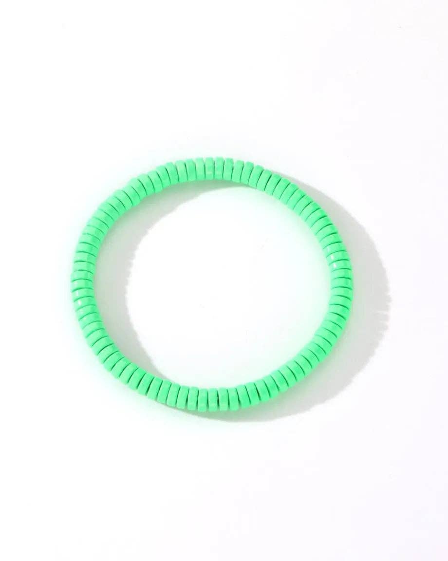 Colourful Enamel Stacking Bracelet Collection in Gold & Silver: Pearl Pop Gold