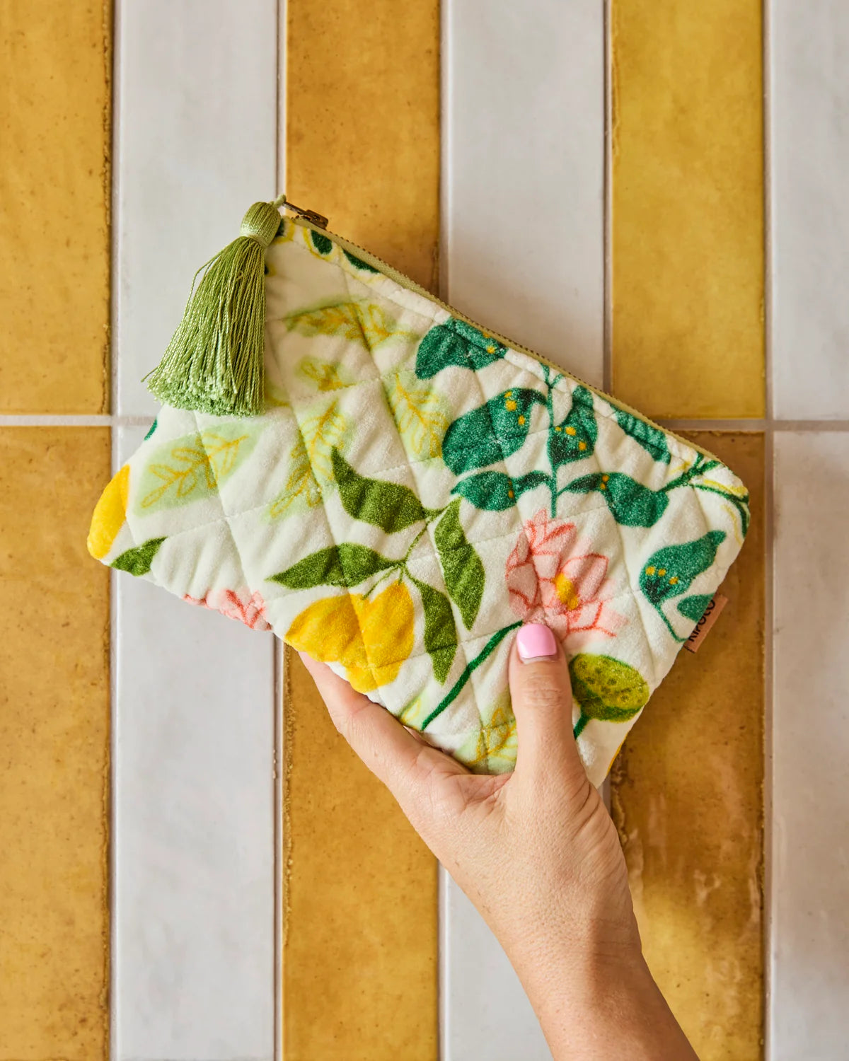 Kip and Co Wanderer Velvet Cosmetic Purse