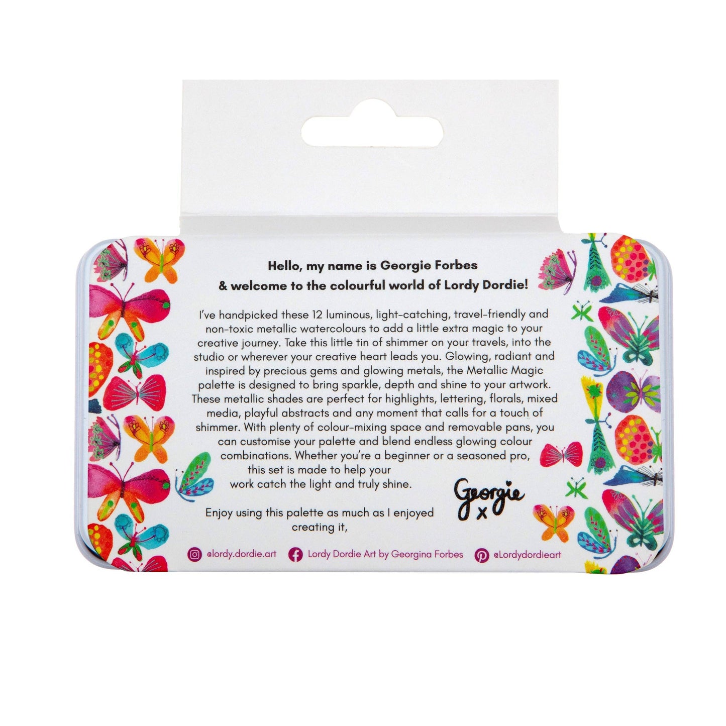 Lordy Dordie "Metallic Magic" Watercolour Travel Paint Set