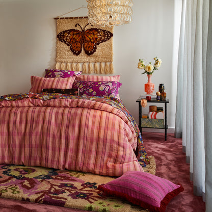 Sage and Clare Nicolette Woven Cushion Pansy