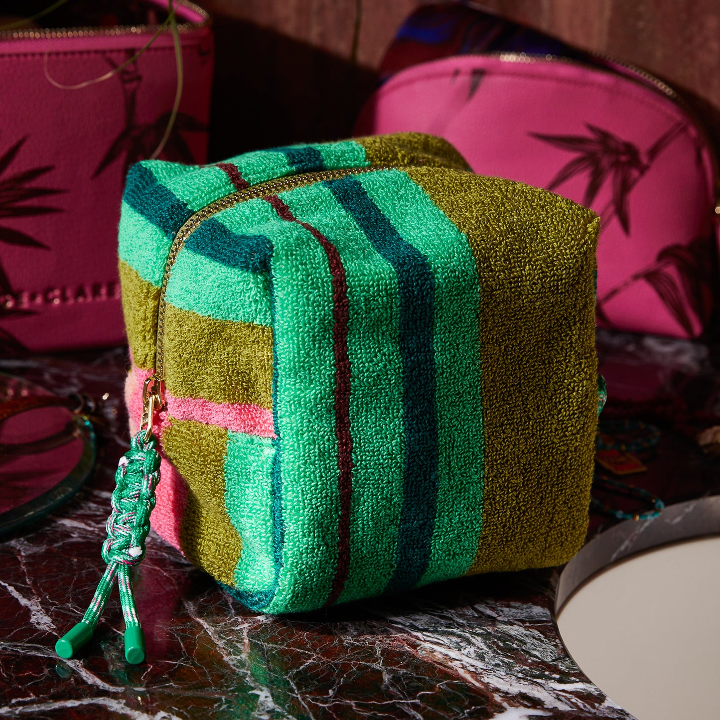 Sage and Clare Nicolette Terry Pouch Juniper Small