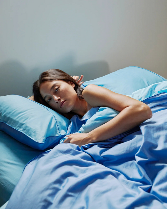 Kip and Co Glow In Blue Bamboo Cotton Quilt Cover