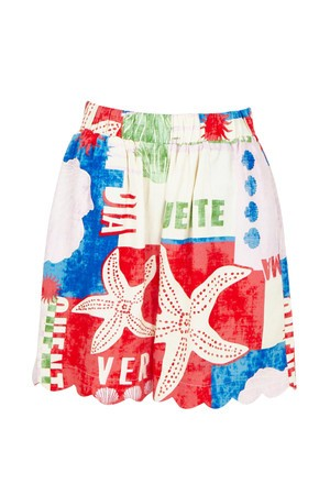 Betty Basics Seraphina Shorts - Seashell Print