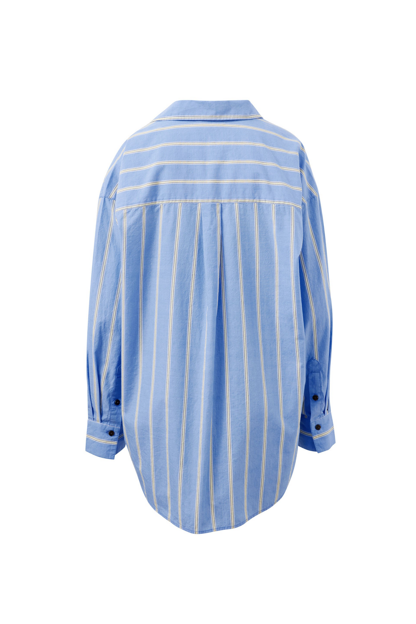 Ceres Life Peta Oversized Shirt - Bay Blue/Butter Yellow