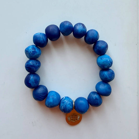 Greenwood Designs Marble rock bracelets: Blue