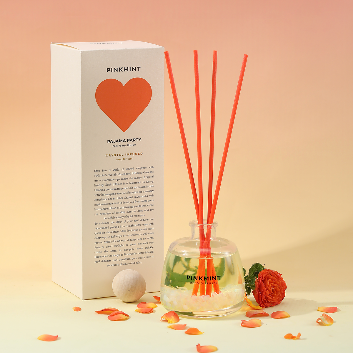 Pinkmint Pajama Party Reed Diffuser Crystal Infused