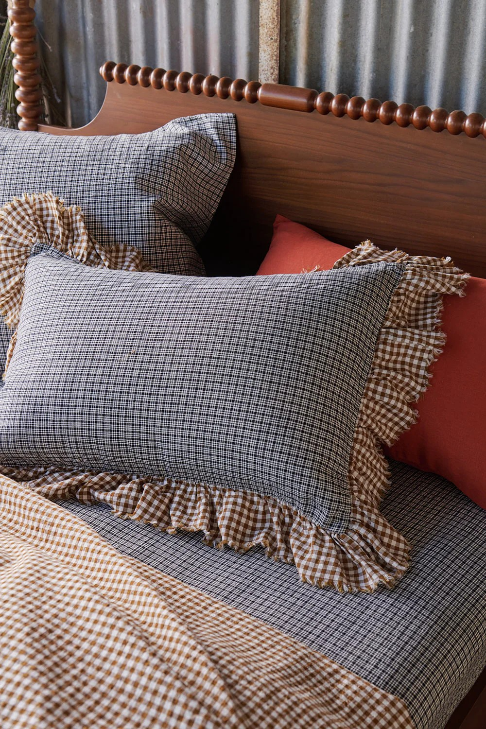 Society Of Wanderers Pepperberry Check Pillowcases