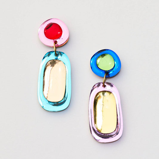 gold rainbow drop earrings | Martha Jean
