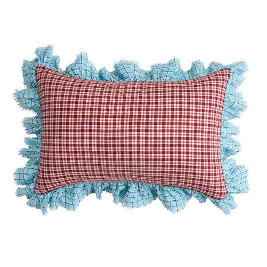 Society Of Wanderers Grevillea Check Full Ruffle Standard Pillowcase Set