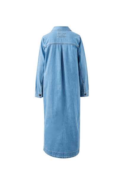 Ceres Life Rae Long Sleeve Midi Dress New Vintage Blue