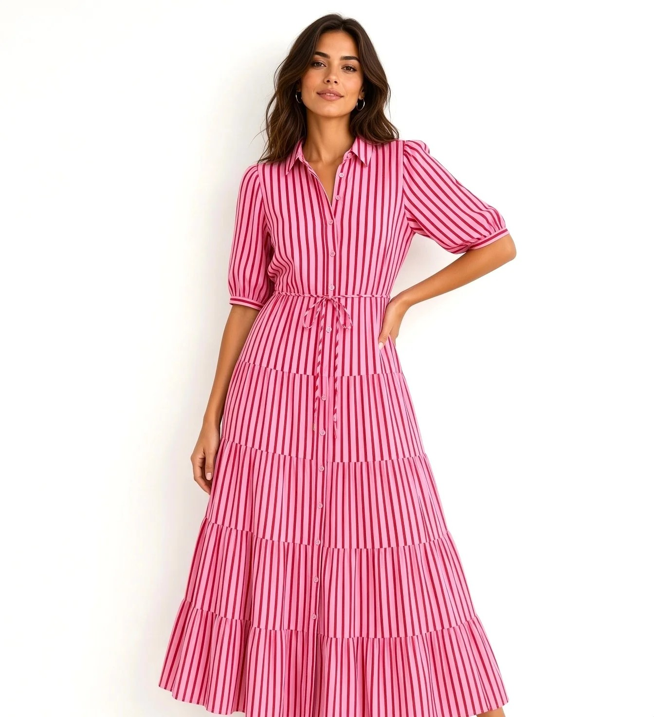 Leoni Australia Jane Dress Red Stripe