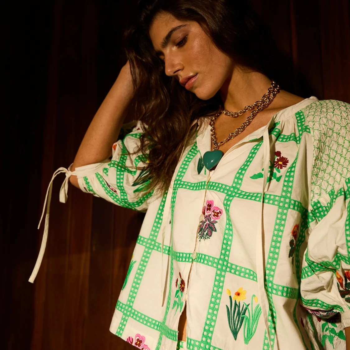 Sage & Clare Florina Blouse - Porcelain