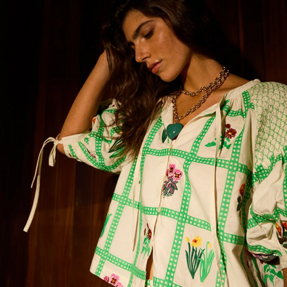Sage & Clare Florina Blouse - Porcelain