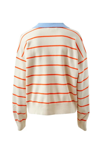 Ceres Life Jessa Rugby Knit - Ecru Stripe