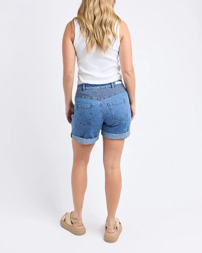 Foxwood Devi Denim Shorts - Mid Blue