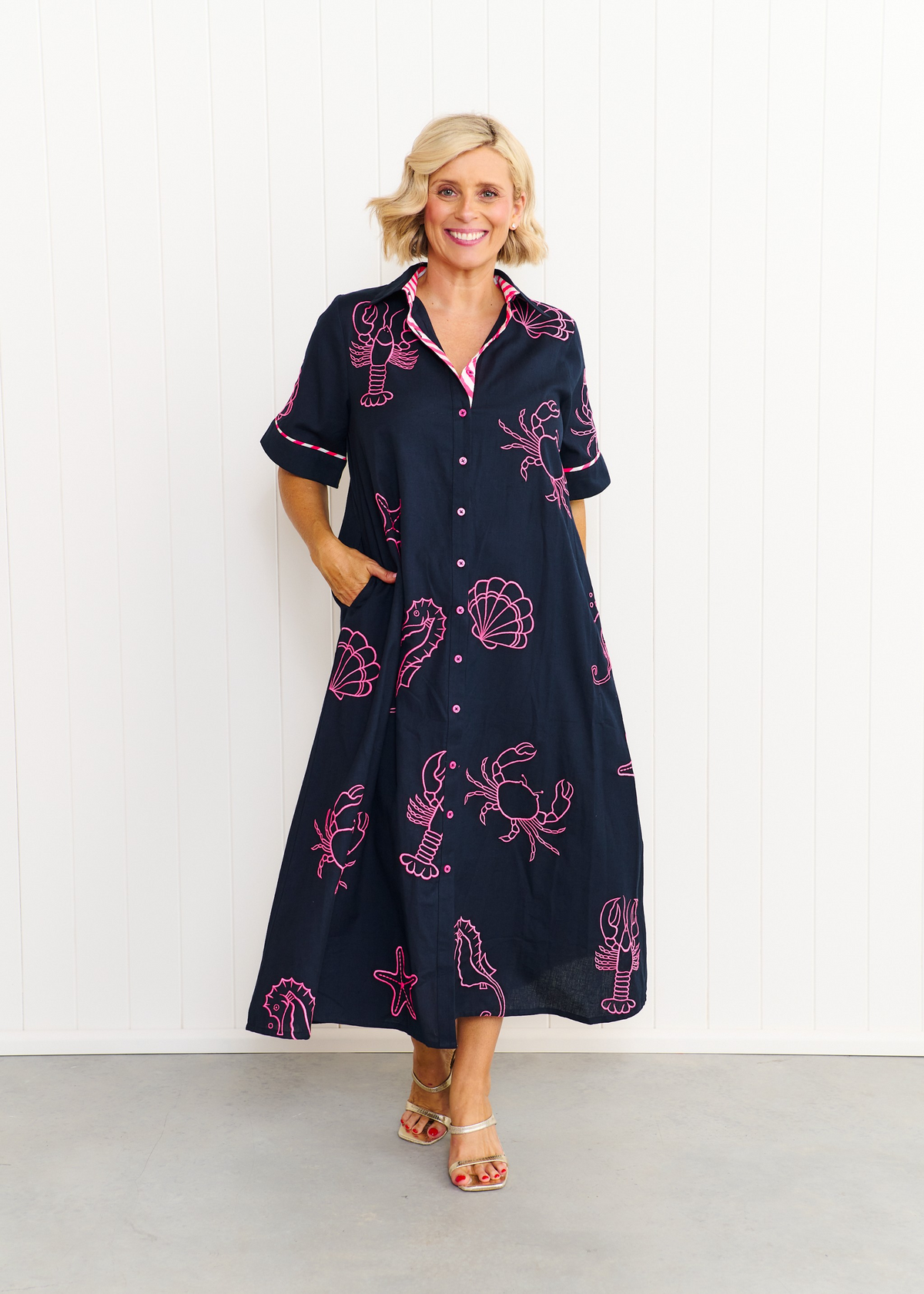 Liv & Milly Poppy Seaside Dress - Navy