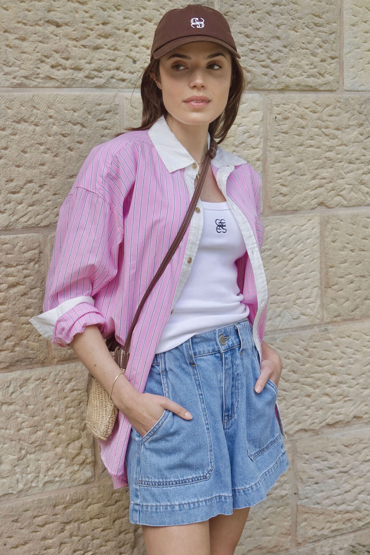 Ceres Life Mid Rise Denim Shorts