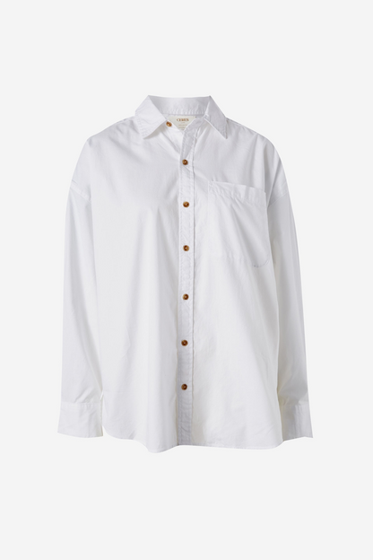 Ceres Life Peta Oversized Shirt - White Organic Cotton