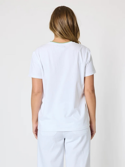 Threadz Limoncello Print Cotton Tee - White