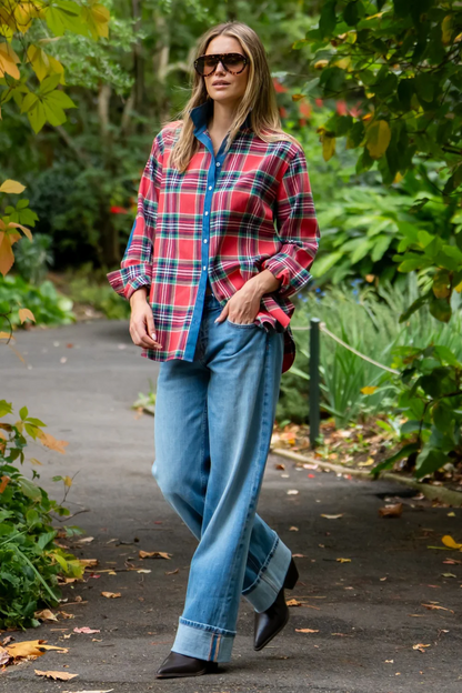 Shirty Helena Shirt - Rose Plaid