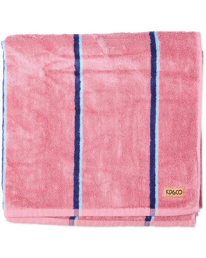 Kip and Co Blushing Stripe Bamboo Terry Bath Towel