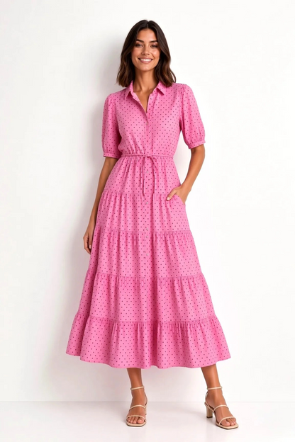 Leoni Australia Jane Dress Pink Square