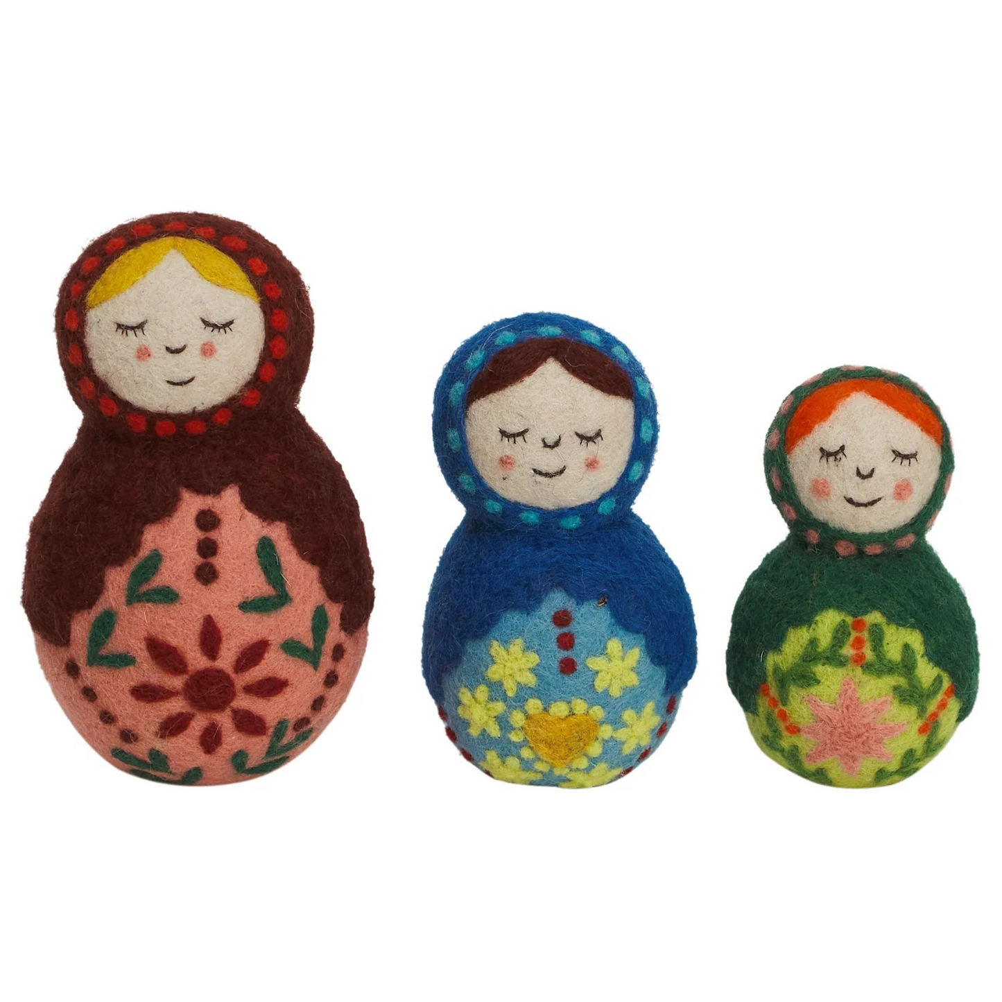 Sage & Clare Bernadette Felt Nesting Dolls