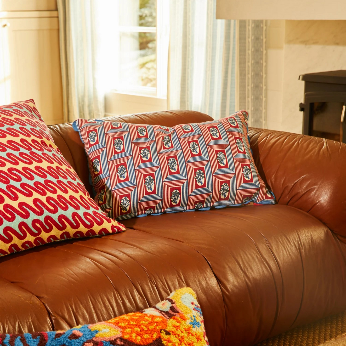 Sage + Clare Antonella Feather Insert Cushion - Azure