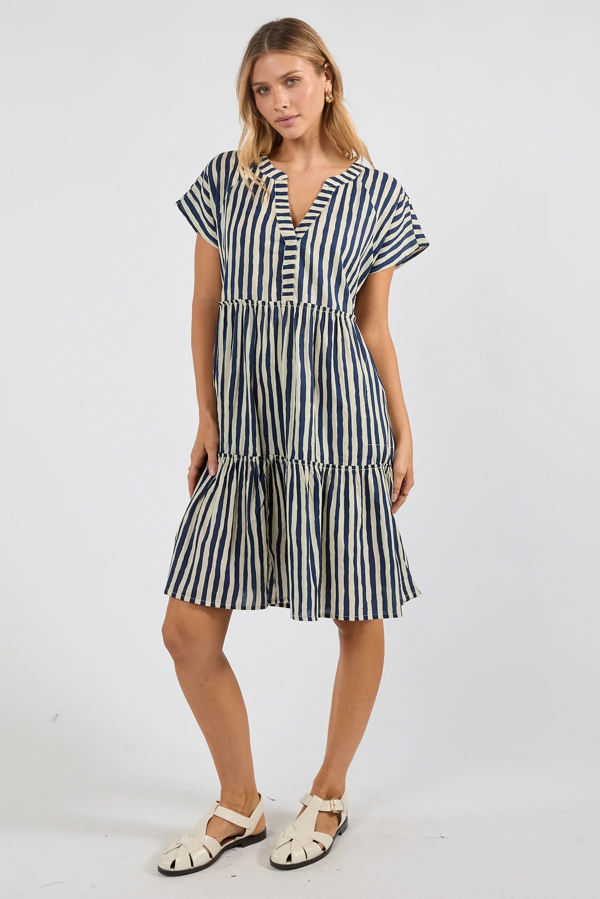 Ibisa Dixie Dress - Navy
