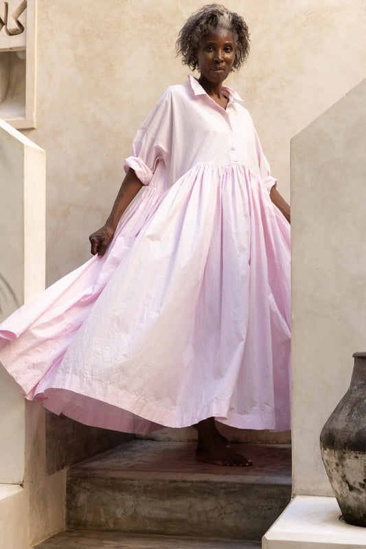 Meg By Design Edith Dress - Cotton Poplin Pink
