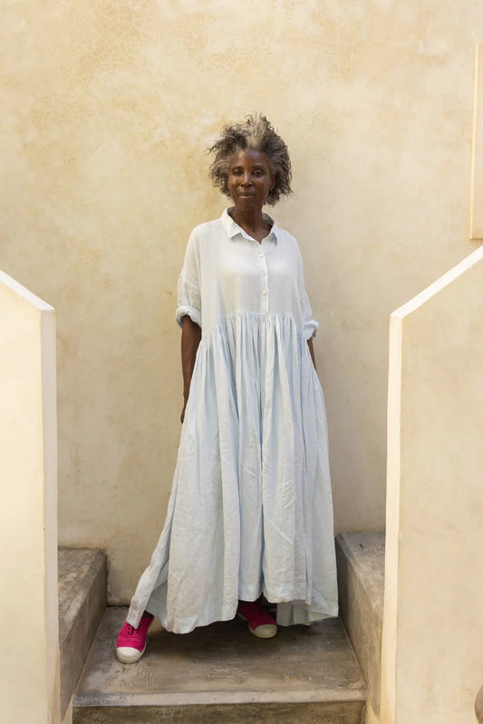 Meg by Design Edith Dress Linen Ice